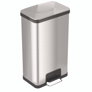 HLS Commercial Step Pedal Trash Can with AirStep Technology, 18 gal, Stainless Steel, Silver View Product Image
