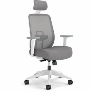 HON Altern Task Chair - Fabric, Foam Seat Material - Gray Back Color - Mesh Back Material - White Frame Color - Mid Back Product Image 