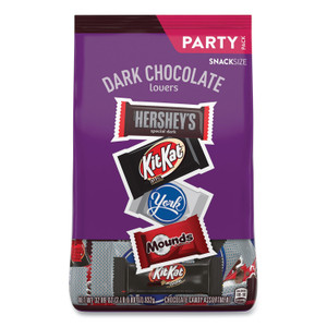 Hershey's Dark Chocolate Lovers Snack Size Party Pack, 32.89 oz Bag, Approximately 60 Pieces View Product Image