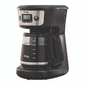 Mr. Coffee 12-Cup Programmable Coffee Maker, Black/Stainless Steel View Product Image