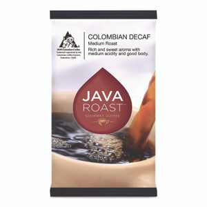 Java Roast Gourmet Coffee Ground Coffee, Columbian Decaf, 1.25 oz Packet, 42/Carton View Product Image