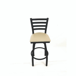 JMC Furniture Boggs Series Barstool, Supports Up to 300 lb, 30.5" Seat Height, Taupe Seat, Black Back, Black Base View Product Image