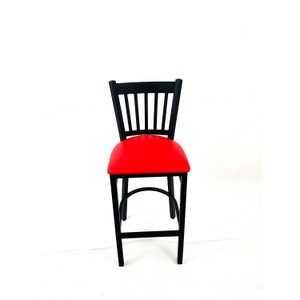 JMC Furniture Cobra Series Barstool, Supports Up to 300 lb, 28.5" Seat Height, Red Seat, Black Back, Black Base View Product Image