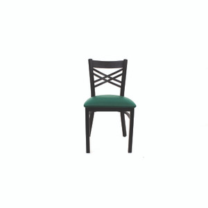 JMC Furniture X Series Chair, Supports Up to 300 lb, 18" Seat Height, Green Seat, Black Back, Black Base View Product Image