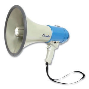 Champion Sports Megaphone, 12 W to 25 W, 1,000 yds Range, White/Blue (CSIMP12W) View Product Image