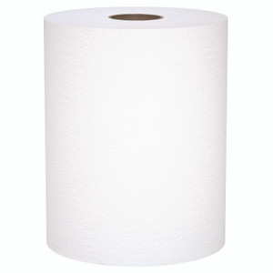 Scott Universal 100% Recycled Fiber Hard Roll Paper Towels, 1-Ply, 8" x 800 ft, White, 6 Rolls/Carton View Product Image