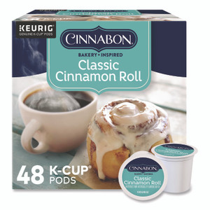 Cinnabon Classic Cinnamon Roll Coffee K-Cups, 0.33 oz, 48/Box View Product Image