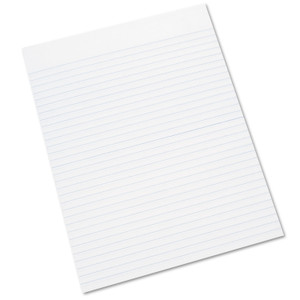 AbilityOne 7530011245660 SKILCRAFT Writing Pad, Wide/Legal Rule, 100 White 8.5 x 11 Sheets, Dozen (NSN1245660) View Product Image