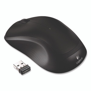 Logitech M310 Wireless Mouse, 2.4 GHz Frequency/30 ft Wireless Range, Left/Right Hand Use, Black View Product Image