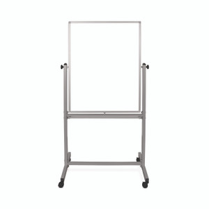 Luxor Mobile Magnetic Whiteboard, 36" x 68", White Surface, Satin Aluminum Frame View Product Image