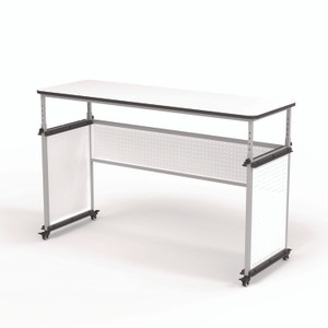 Luxor Modular Teacher's Desk, 60.25 x 21 x 32 to 38, White View Product Image