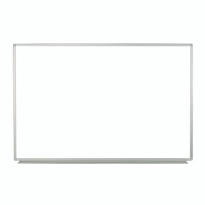 Luxor Wall-Mounted Magnetic Whiteboard, 36" x 24", White Surface, Silver Aluminum Frame View Product Image