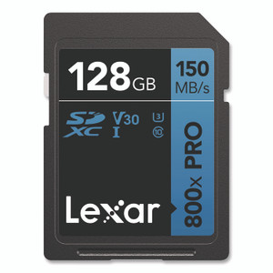 Lexar High-Performance PRO BLUE Series SDXC Memory Card, UHS-I V30 U1 Class 10, 128 GB View Product Image