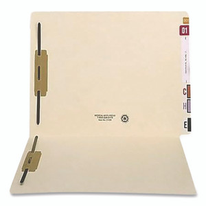 Medical Arts Press End Tab Fastener Folders, 0.75" Expansion, 2 Fasteners, Letter Size, Manila Exterior, 50/Box View Product Image