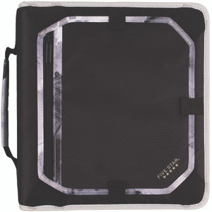 Five Star Zipper Binder, 3 Rings, 2" Capacity, 11 x 8.5, Black/Gray Accents View Product Image