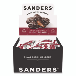 Sanders Small Batch Wonders Snack Size Dark Chocolate Sea Salt Caramels, 0.5 oz Individually Wrapped, 48/Box View Product Image