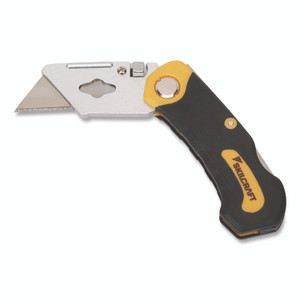 AbilityOne 5110-01-719-4844, SKILCRAFT General Purpose Folding Utility Knife, 6.13" Nylon Handle, Yellow/Black View Product Image