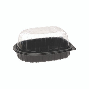 Pactiv Evergreen MealMaster Chicken Roaster Base/Lid, 10 x 7.5 x 4, Black/Clear, Plastic, 110/Carton View Product Image