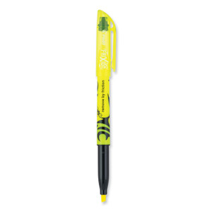 Pilot FriXion Light Erasable Highlighter, Yellow Ink, Chisel Tip, Yellow/Black Barrel, Dozen View Product Image