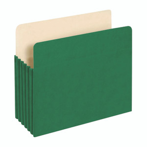 Pendaflex Reinforced File Pocket, 5.25" Expansion, Letter Size, Green, 10/Box View Product Image
