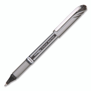 Pentel EnerGel NV Gel Pen, Stick, Medium 0.7 mm, Black Ink, Gray/Black Barrel View Product Image