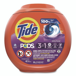 Tide PODS Laundry Detergent, Spring Meadow Scent, 35 oz Tub, 42 Pods/Tub View Product Image