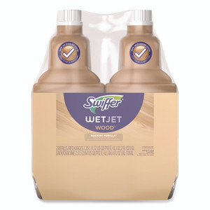 Swiffer WetJet System Wood Cleaning Solution Refill, Woodsy Scent, 42.2 oz Bottle, 2/Pack View Product Image