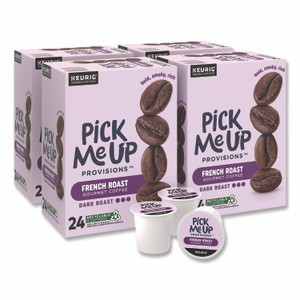 Pick Me Up Provisions French Roast Coffee K-Cups, 24/Box, 4 Boxes/Carton View Product Image