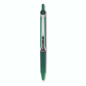 Pilot Precise V5RT Rollerball Pen, Retractable, Extra-Fine 0.5 mm, Green Ink, Green/Silver Barrel View Product Image