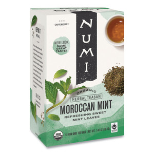 Numi Organic Teas and Teasans, 1.4 oz, Moroccan Mint, 18/Box View Product Image