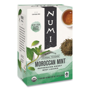 Numi Organic Teas and Teasans, 1.4 oz, Moroccan Mint, 18/Box (NUM10104) View Product Image