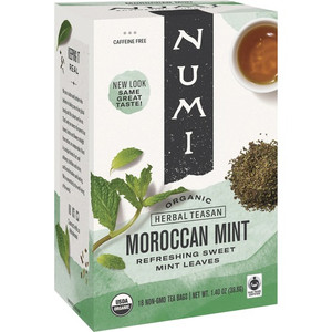 Numi Organic Morroccan Mint Herbal Tea Bag - Herbal Tea - 18 Teabag Product Image 