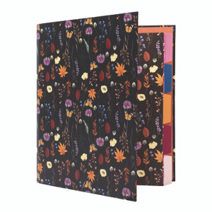 PUKKA PAD Rollbound Binder, 3 Rings, 1" Capacity, 11 x 8.5, Black/Yellow/Orange/Blue View Product Image