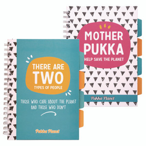 PUKKA PAD B5 Size Eco Project Book, 4-Subject, Medium/College Rule, Assorted Cover Colors, (100) 9.8 x 6.9 Sheets, 2/Pack View Product Image