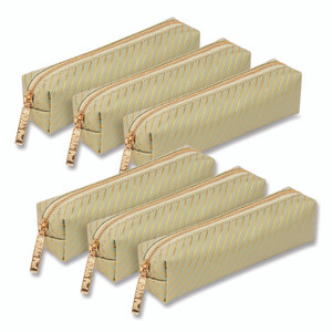 PUKKA PAD Pencil Case, 8.07 x 2.36 x 2.55, Green, 6/Pack View Product Image