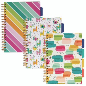 PUKKA PAD B5 Size Project Book, 4-Subject, Medium/College Rule (8 mm), Assorted Cover Colors, (100) 9.8 x 6.9 Sheets, 3/Pack View Product Image