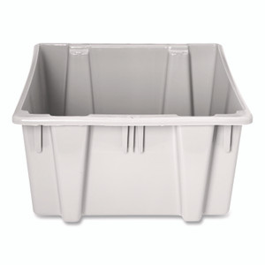 Rubbermaid Commercial Palletote Box, 1.6 cu ft, 15.5" x 19.5" x 13", Gray View Product Image