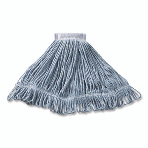 Rubbermaid Commercial Super Stitch Blend Mop, Cotton/Synthetic, Medium, Blue View Product Image