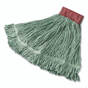 Rubbermaid Commercial Super Stitch Blend Mop, Cotton/Synthetic, Green View Product Image