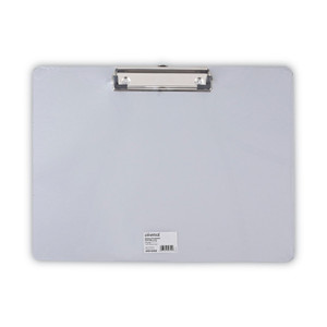 Universal Plastic Brushed Aluminum Clipboard, Landscape Orientation, 0.5" Clip Capacity, Holds 11 x 8.5 Sheets, Silver (UNV40302) View Product Image
