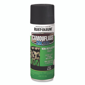 Rust-Oleum Camouflage Spray Paint, Flat Black, 12 oz Aerosol Can View Product Image