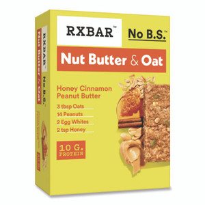 A.M. RXBAR Gluten-Free Honey Cinnamon Peanut Butter Protein Bar, 1.9 oz Bar, 12/Box View Product Image