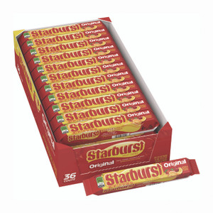 Starburst Original Fruit Chews, Cherry; Lemon; Orange; Strawberry, 12 Pieces/Pack, 36 Packs/Box View Product Image