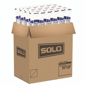 SOLO Double Sided Poly (DSP) Paper Cold Cups, 16 oz, White, 50 Cups/Sleeve, 20 Sleeves/Carton View Product Image
