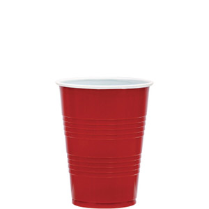 Dart SOLO Party Plastic Cold Drink Cups, 16 oz, Red, 24/Pack, 25 Packs/Carton View Product Image