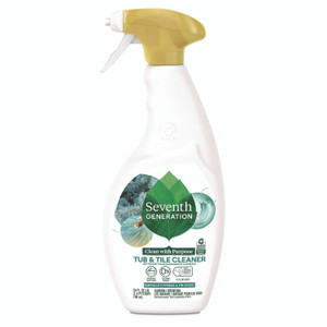 Seventh Generation Professional Tub and Tile Cleaner, Emerald Cypress and Fir Scent, 26 oz Spray Bottle, 8/Carton View Product Image