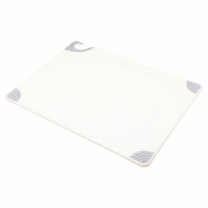 San Jamar Saf-T-Grip Cutting Board, Plastic, 24 x 18 x 0.5, White View Product Image