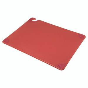 San Jamar Saf-T-Grip Cutting Board, Plastic, 24 x 18, x 0.5, Red View Product Image