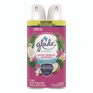 Glade Air Freshener, Exotic Tropical Blossoms, 8.3 oz Can, 2/Pack View Product Image