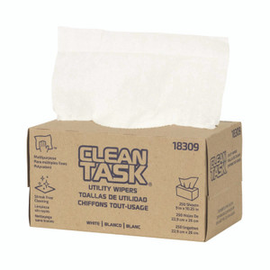 Sellars Clean Task Utility Wipers, 1-Ply, 9 x 10.25, White, 250 Sheets/Box, 24 Boxes/Carton View Product Image